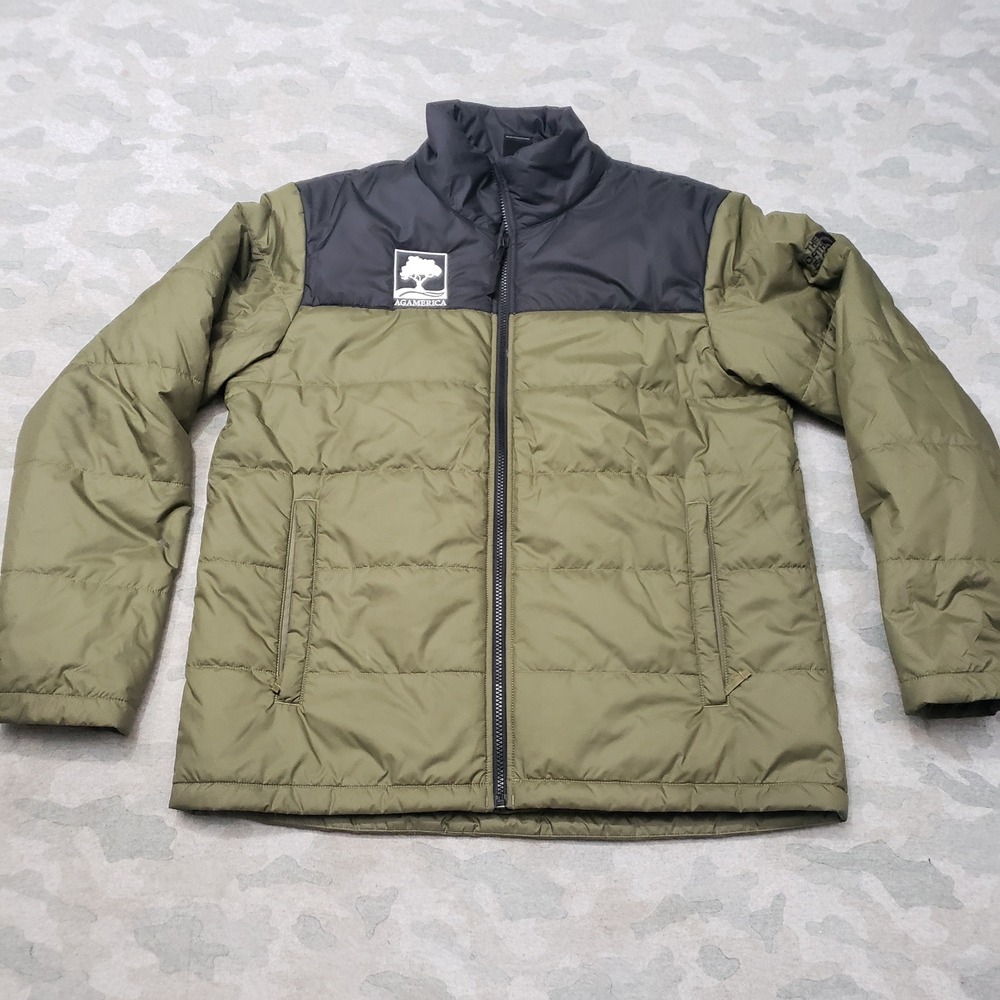 The North Face Insulated Jacket Mens Large Green Puffer Full Zip Hooded